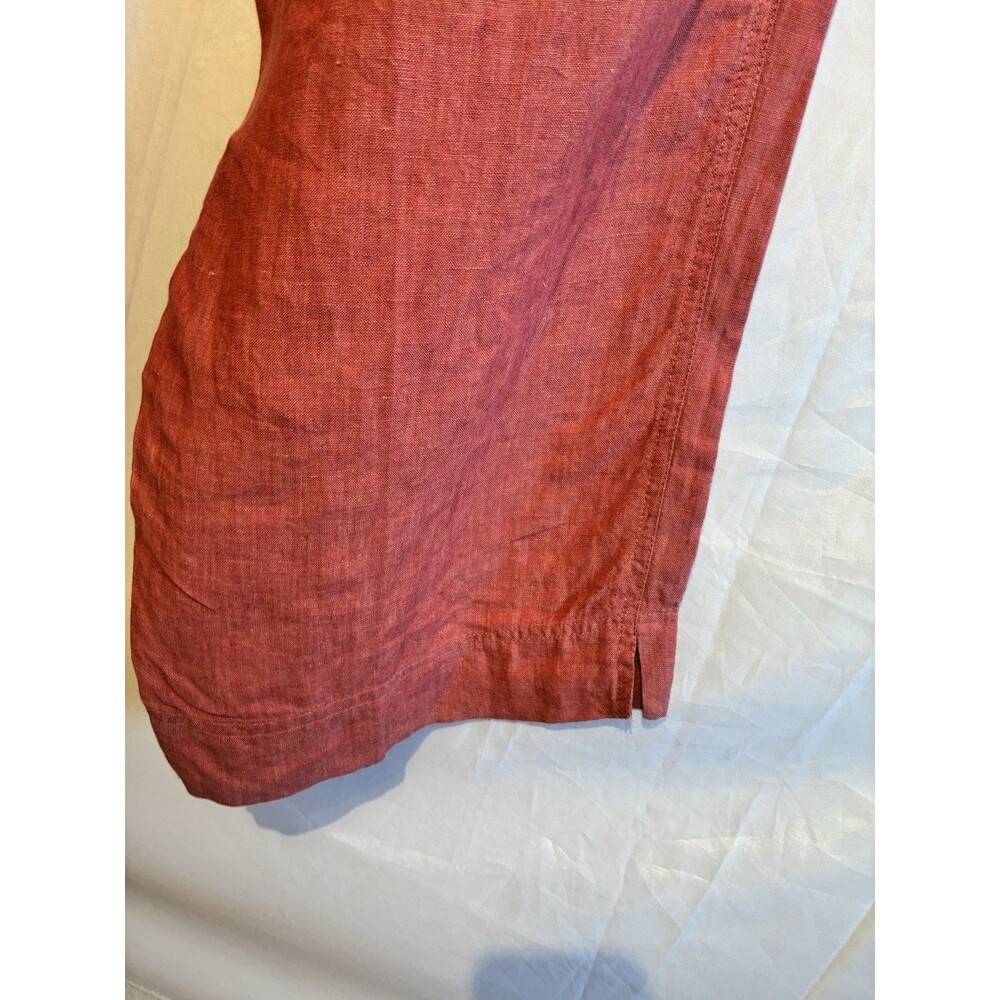 Linden Hill Women’s 100% Linen Wide Leg Pants Size 18 Red Drawstring - Picture 11 of 11